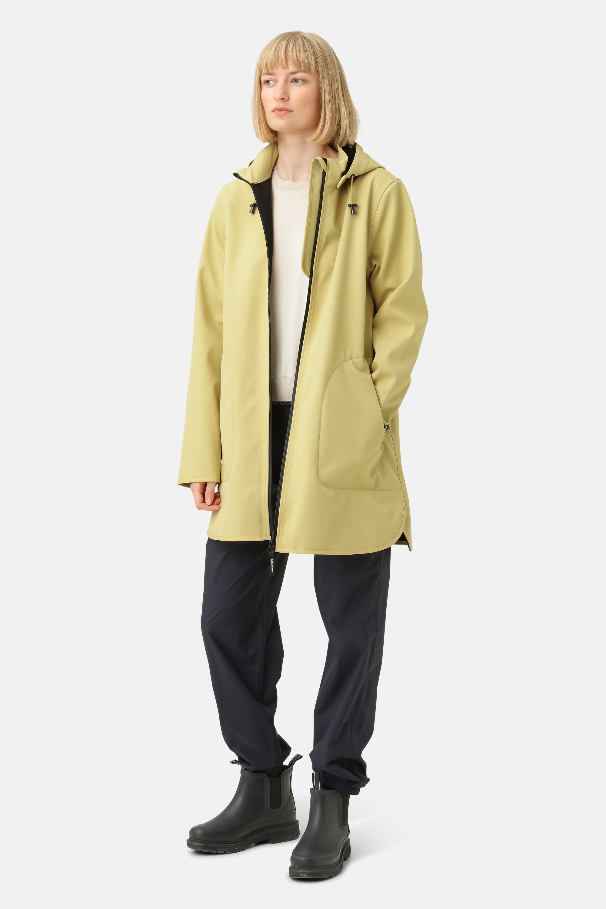 Softshell Regenmantel A-Linie - Citronella